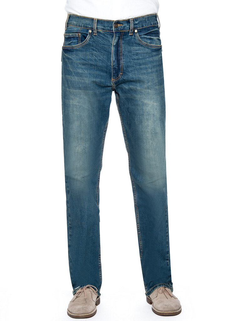 1981 MARINA COLLECTION Dark Wash Stretch Jean, Distressed