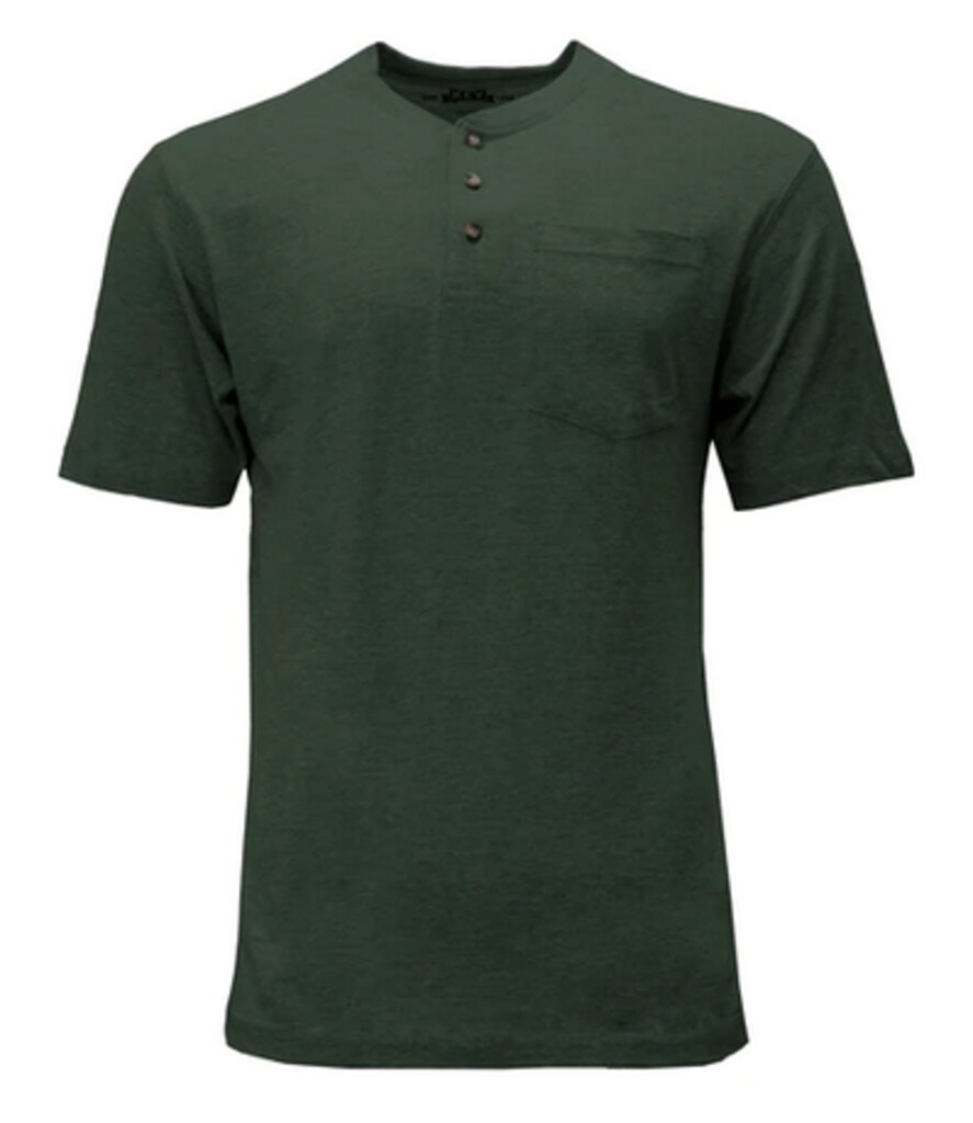 825.36 Heavyweight 3Button Henley Pocket TShirt Short Sleeve