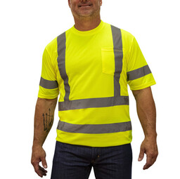 828.39 ANSI II Class 3 Hi-Vis Pocket T-Shirt, Short Sleeve, Waffle Knit 