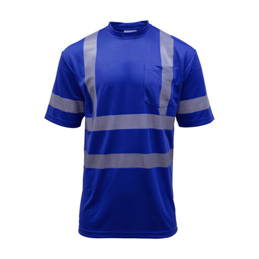 873.439 ANSI Class 3 Segmented Tape UltraSoft Short Sleeve Hi-Vis Pocket Tee 