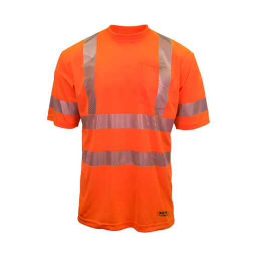 873.83 ANSI Class 3 Segmented Tape UltraSoft Short Sleeve Hi-Vis Pocket Tee 