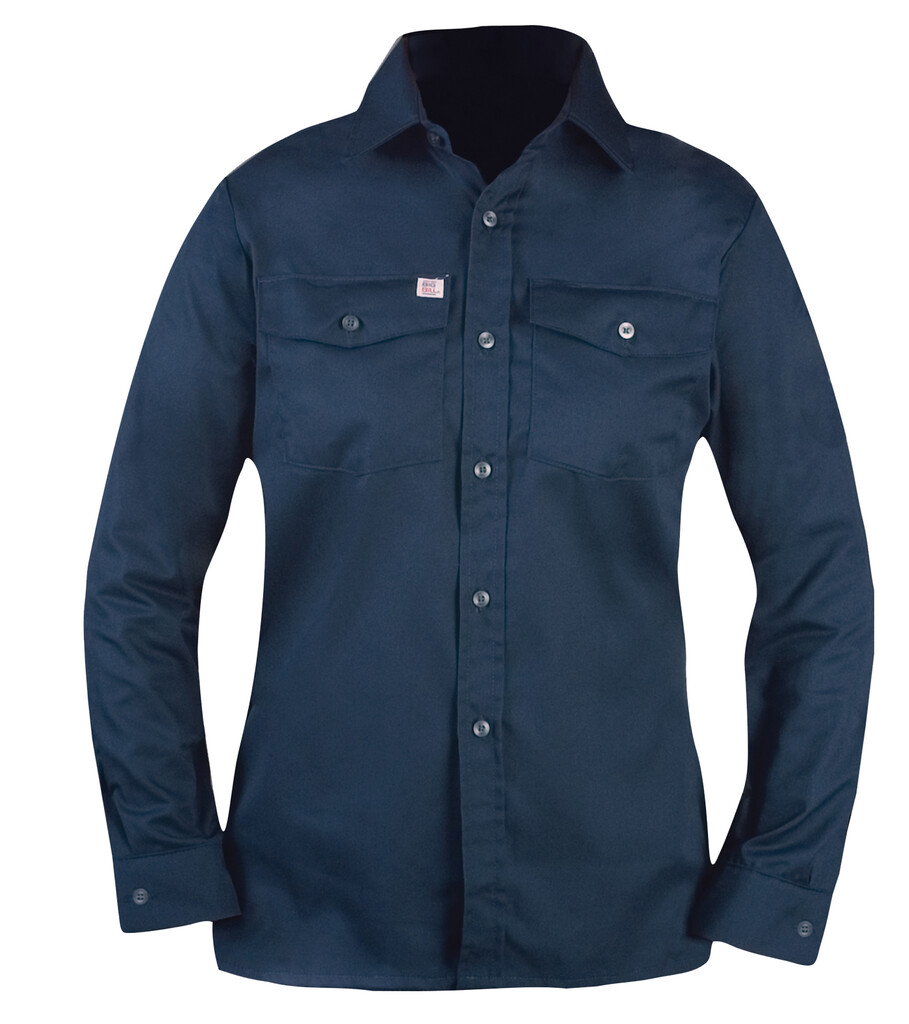 177NAY Women's Premium LongSleeve Work Shirt Navy BB Work Clothes