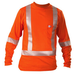 SRT5VT5ORA Lightweight FR Long Sleeve T-Shirt - 100% USA Made - Orange 