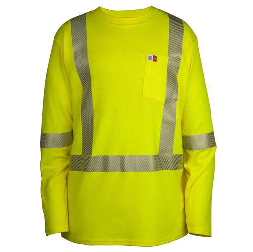 SRT5VT5YEL Lightweight FR Long Sleeve T-Shirt - 100% USA Made - Yellow 