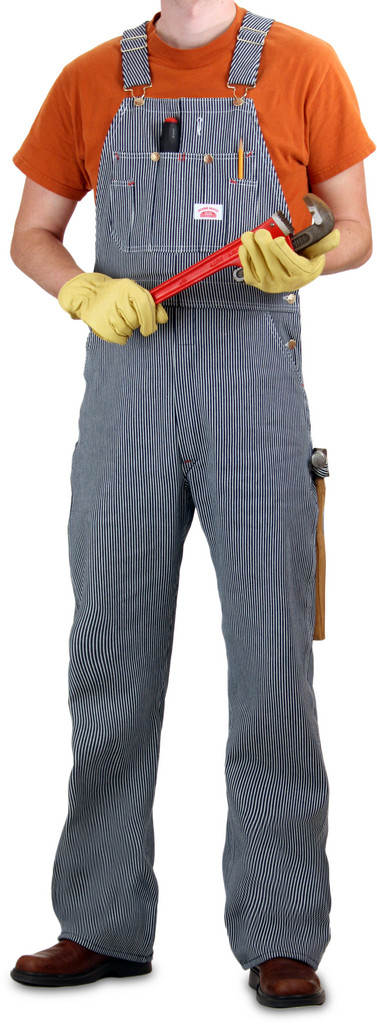 roundhouse hickory stripe overalls