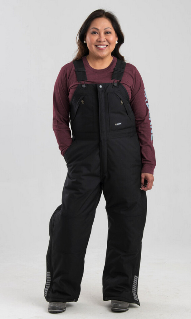 WNB834BK Women's Icecap Insulated Bib Overall Black Berne Work