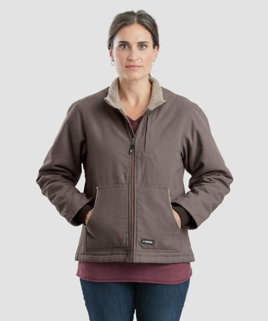 WJ15TSN Women's SherpaLined Softstone Duck Jacket Tuscan Berne