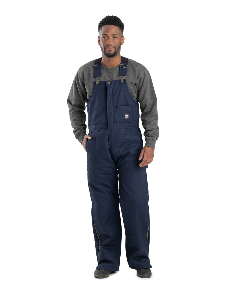 B414NV Heritage Twill Insulated Bib Overall - Navy - Berne Work
