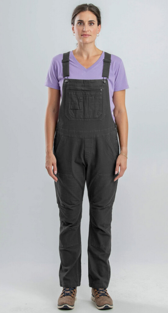 WB922TNM Women's FLEX Softstone Duck Unlined Bib Overall Titanium