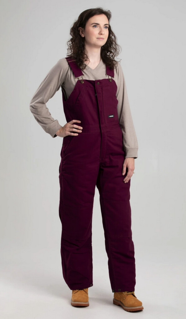 WB515PLM Women's Softstone Insulated Bib Plum Berne Work Clothes