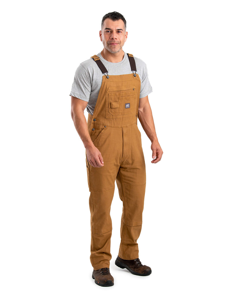 B1069BD Highland Flex Unlined Duck Bib Overall - Brown Duck