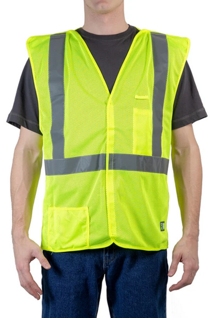 HVV045YW HiVis Type R Class 2 EasyOff Vest HiVis Yellow Berne