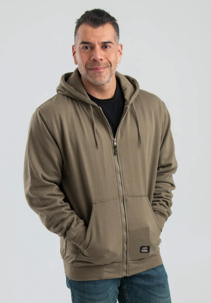 SZ101AG Heritage Thermal Lined Hooded Sweatshirt - Alpine Green