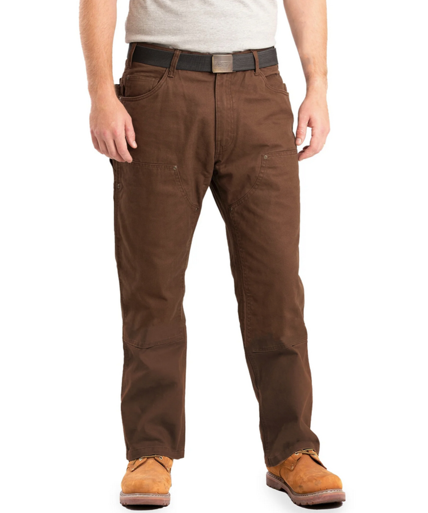 P965BB Highland Double-Front Duck Pant - Bark - Berne Work Clothes