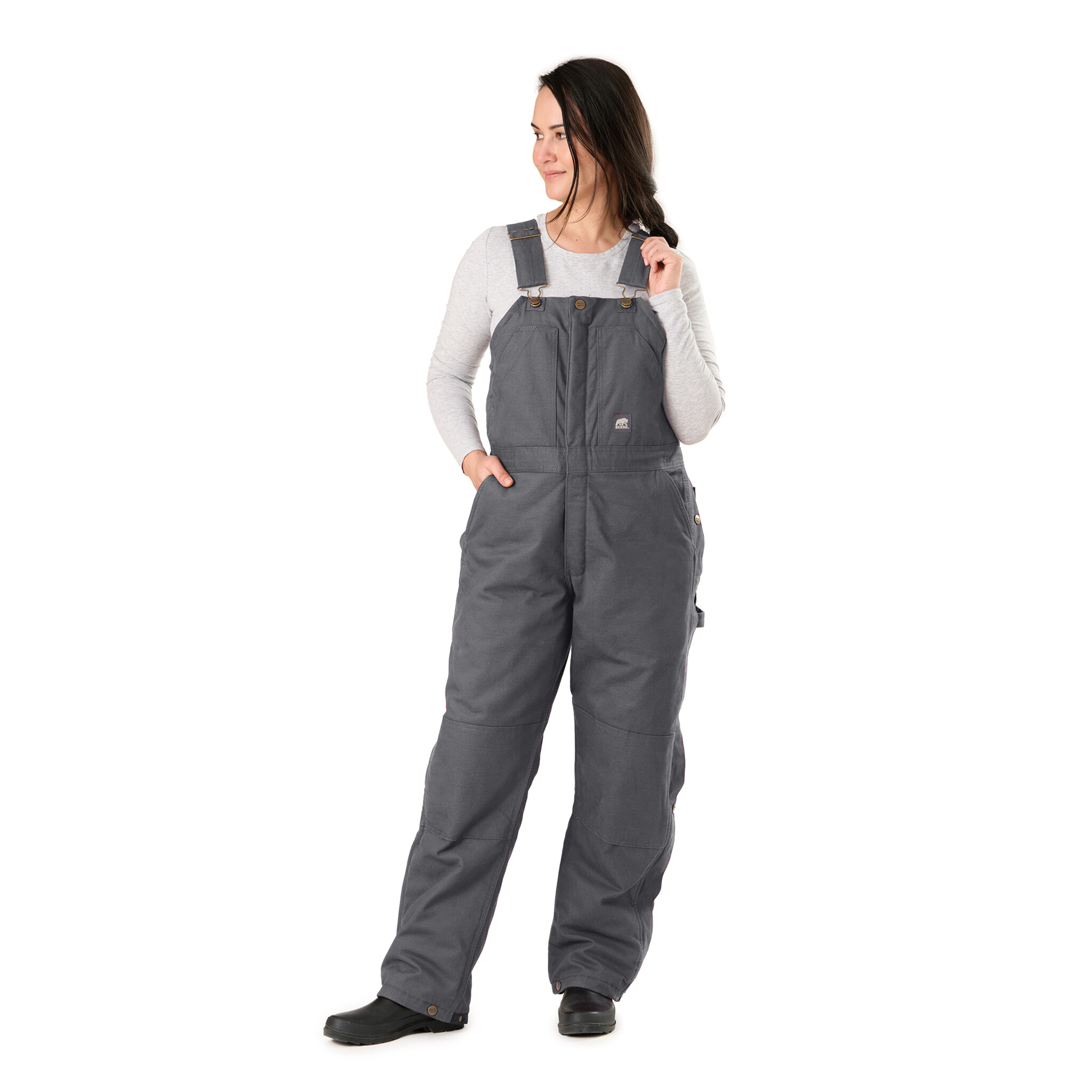 WB515TNM Women's Softstone Duck Insulated Bib Overall - Titanium
