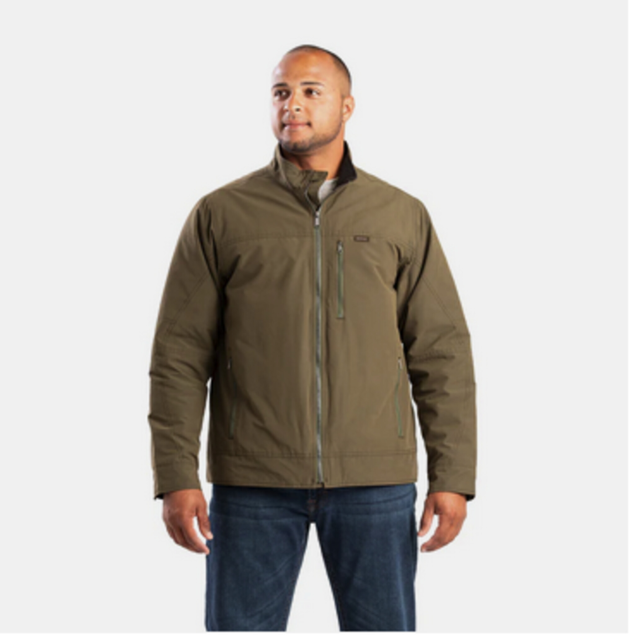 J387CDG Highland Quilt-Lined Micro-Duck Jacket - Cedar Green