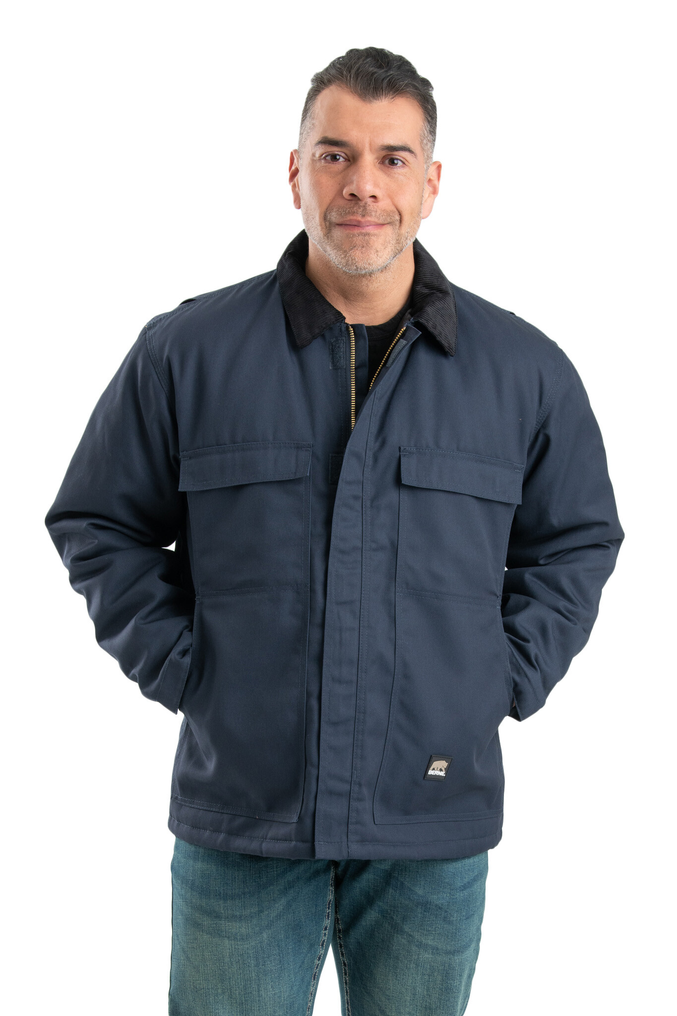 CH414NV Heritage Twill Chore Coat - Navy - Berne Work Clothes
