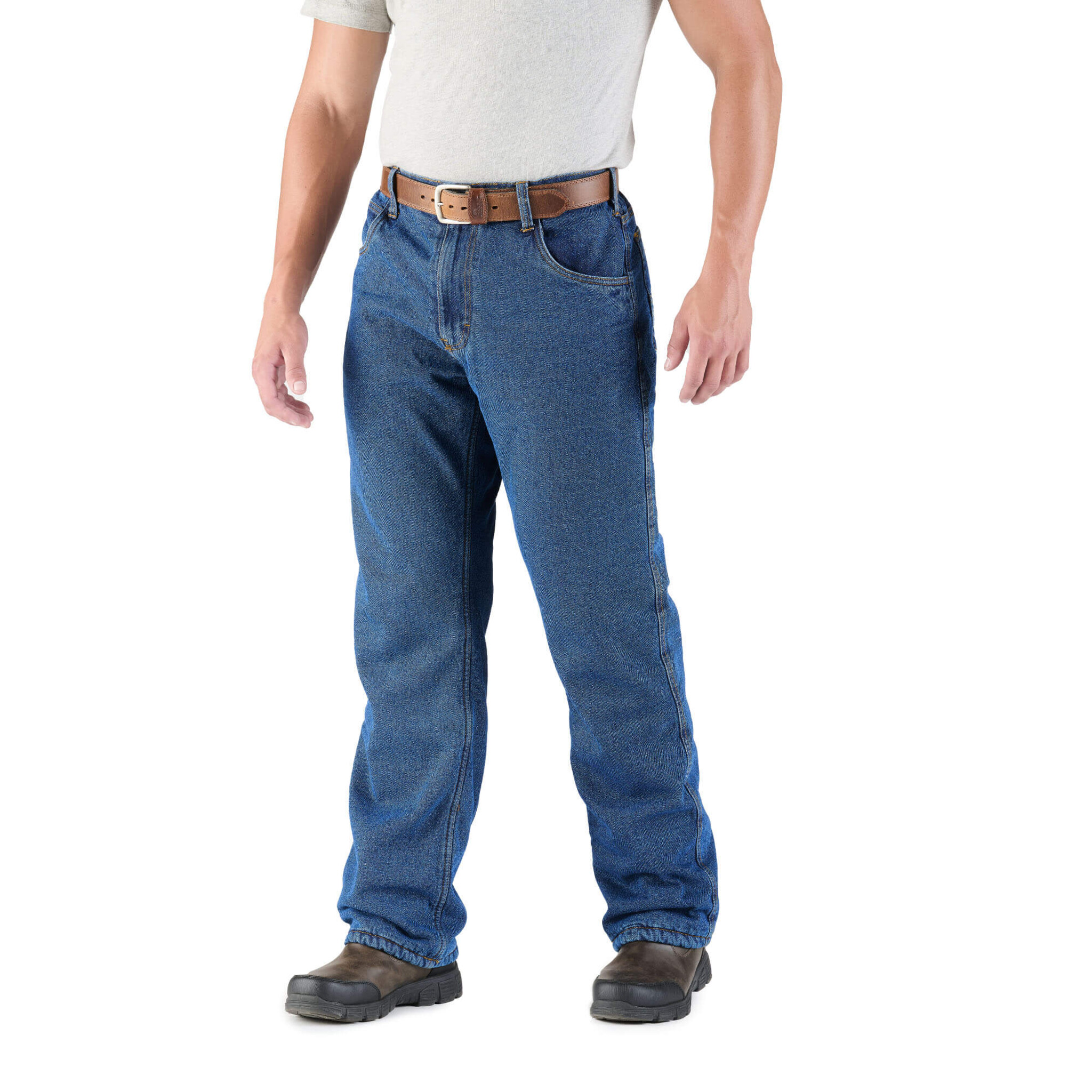 P7214SWD Heartland Fleece-Lined Denim Jean - Stone Wash Dark