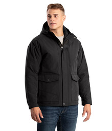 HJ67BK Highland Quilt-Lined Micro-Duck Hooded Coat 