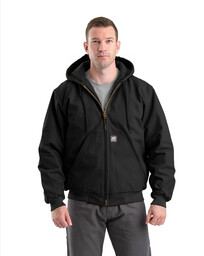 HJ51BK Heritage Duck Hooded Active Work Jacket - Black - Berne