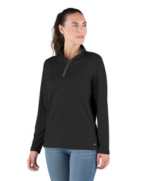 WSH14BK Women's Midweight UPF Quarter-Zip Sun Shirt 