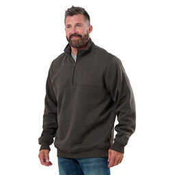 SP109GPH Heritage Grid Fleece-Lined Quarter-Zip Sweatshirt 