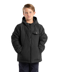 BHJ63BK Youth Softstone Micro-Duck Hooded Coat 