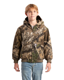 BHJ52TNM Youth Softstone Duck Hooded Jacket 