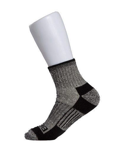SK108BW Wool-Blend Comfort Quarter Socks, 3-Pack 