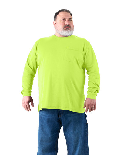 BSM39YEL Performance Long Sleeve Pocket Tee 