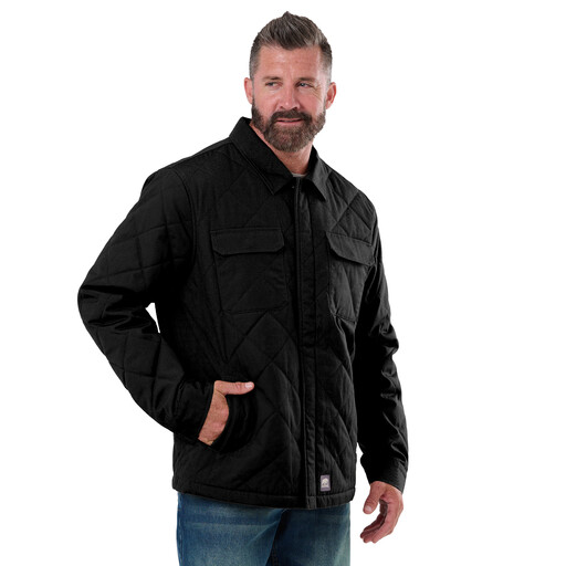 SH42BK NEW!! Quilted Water Repellent Shirt Jacket 