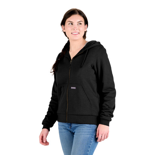 WSZ108BK Women's Heritage Grid Fleece-Lined Full-Zip Hooded Sweatshirt 