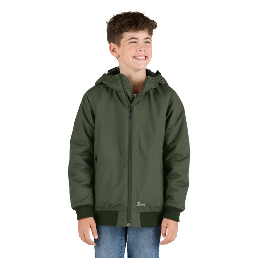 BHJ22DOL Youth Flex Nylon Insulated Hooded Jacket 