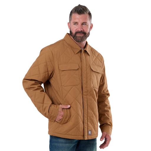 SH42BR NEW!! Quilted Water Repellent Shirt Jacket 