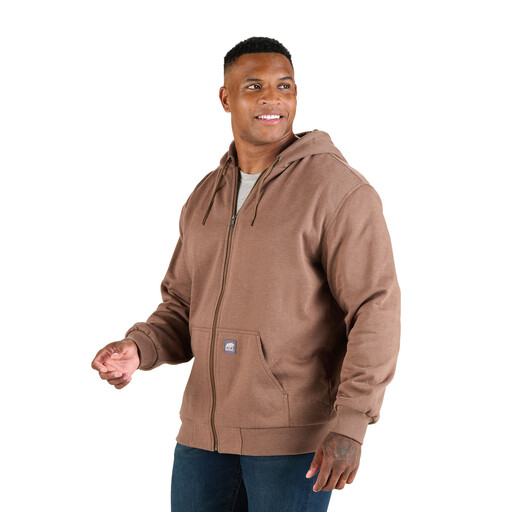 SZ107HDW Heritage Grid Fleece-Lined Hooded Sweatshirt, Full Zip 