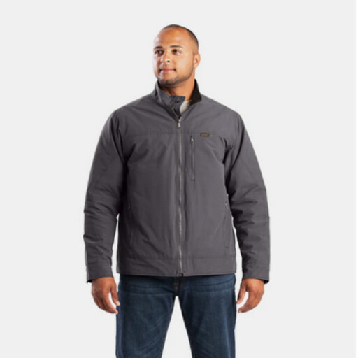 J387GY Highland Quilt-Lined Micro-Duck Hooded Jacket 