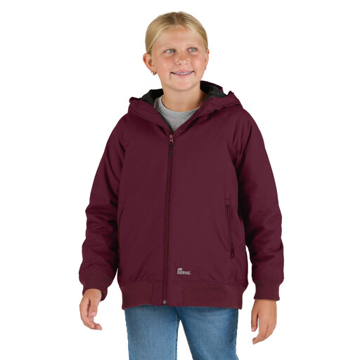 BHJ22BRG Youth Flex Nylon Insulated Hooded Jacket 
