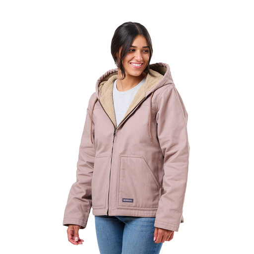 WHJ43ATL Women's Sherpa-Lined Softstone Duck Hooded Jacket 