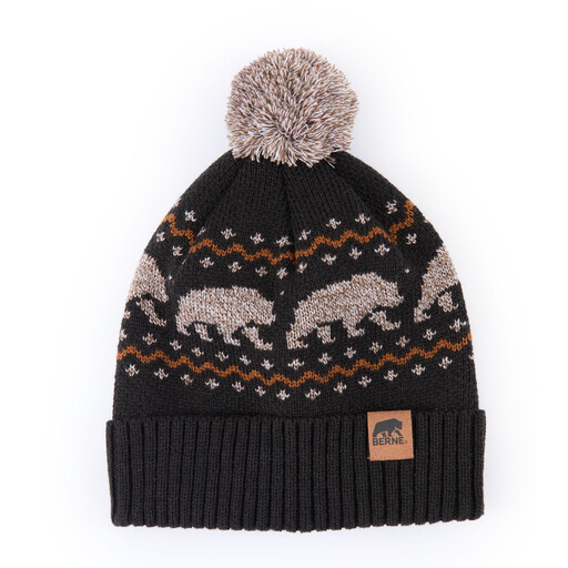 H152BK46 Knit Cuff Pom Beanie 