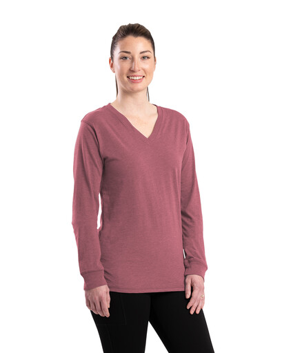 BSW42MV Women's Performance V-Neck Long Sleeve Tee 