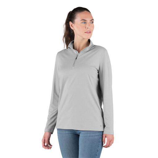 WSH14HGY Women's Midweight UPF Quarter-Zip Sun Shirt