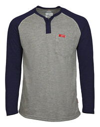 FRT-RHP_GYN Flame-Resistant Raglan Sleeve Henley T-Shirt  6oz. Tecasafe Plus 